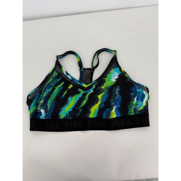Victoria's Secret PINK Other - Victoria's Secret PINK Sport Bra Sz XL Tropical Print Racerback Gym NWT Org $29‎
